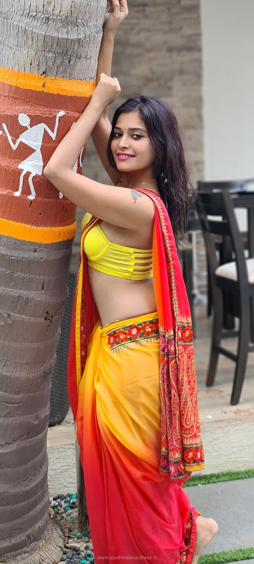 Dharsha Gupta Hot Pics Saree South Indian Actress