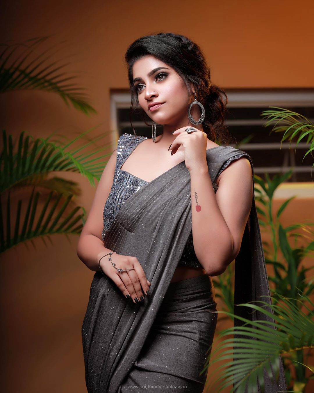 Malavika Sreenath Photoshoot Stills In Saree South Indian Actress