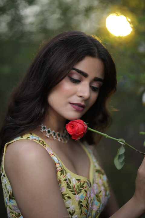 Priyanka Sharma photoshoot stills in floral Bloom Lehenga