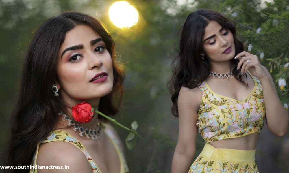 Priyanka Sharma photoshoot stills in floral Bloom Lehenga