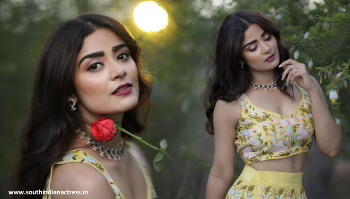 Priyanka Sharma photoshoot stills in floral Bloom Lehenga