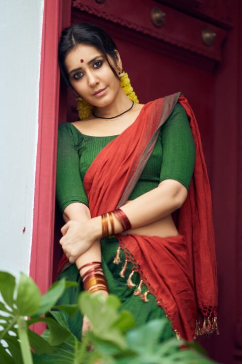 Raashi Khanna in traditional half saree stills