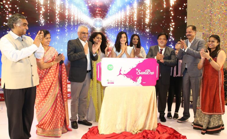 Rashmika Mandanna launches Sanipro hygienic Sanitary Napkins