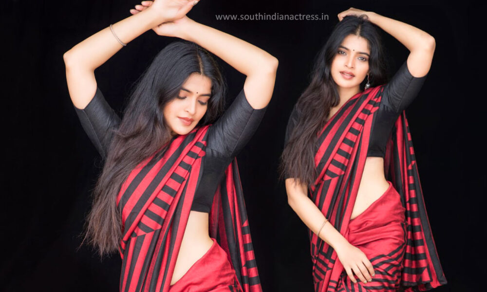 Sanchita Shetty shows her hot curves wearing saree