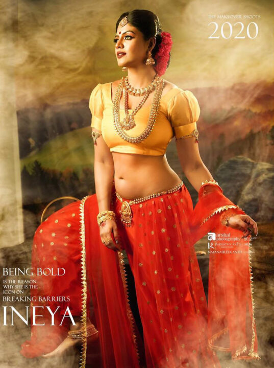 Ineya hot stills in traditional ethnic wear - South Indian Actress