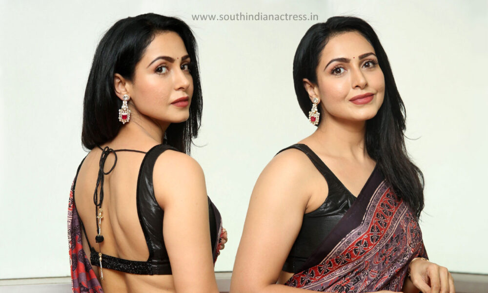 Nandini Rai in saree stills at Aadya web series opening