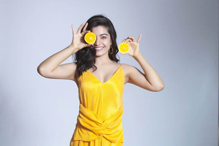 Rashmika Mandanna in yellow outfit photoshoot for URlife