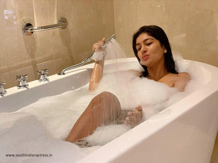 Akshatha Srinivas hot bubble bath photos