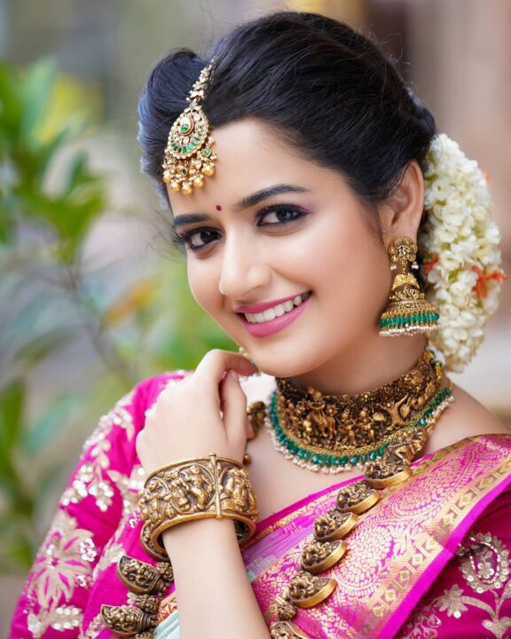Ashika Ranganath in bridal wear photoshoot stills