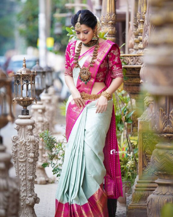Ashika Ranganath in bridal wear photoshoot stills