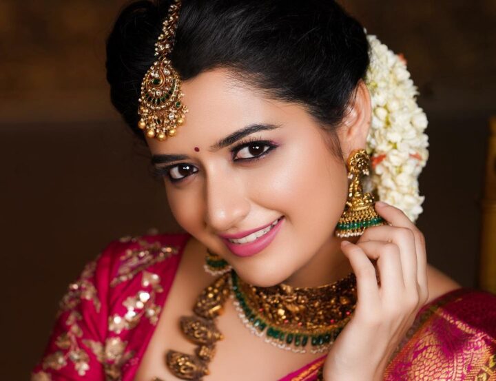 Ashika Ranganath in bridal wear photoshoot stills