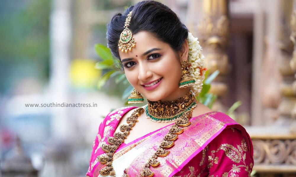 Ashika Ranganath in bridal wear photoshoot stills