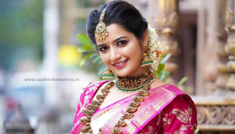 Ashika Ranganath in bridal wear photoshoot stills