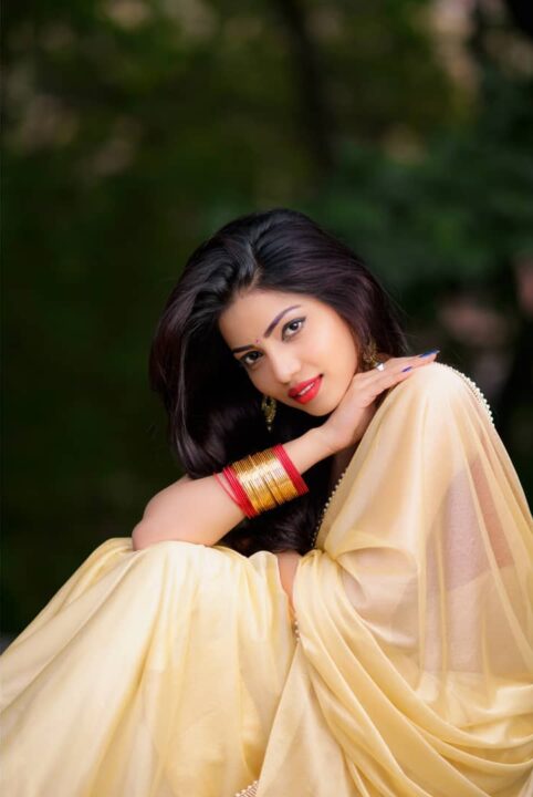 Kaashima Rafi saree stills by Siddhant Kishore