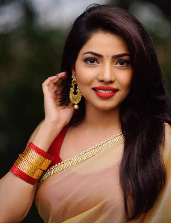 Kaashima Rafi saree stills by Siddhant Kishore