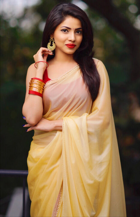 Kaashima Rafi saree stills by Siddhant Kishore