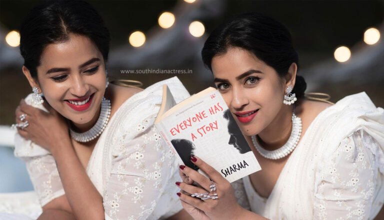 Komalee Prasad in white saree photoshoot stills