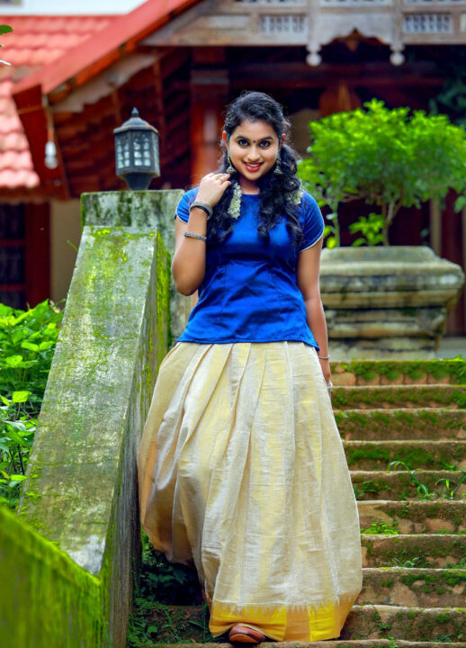 Actress Diya Rose in traditional Kerala wear