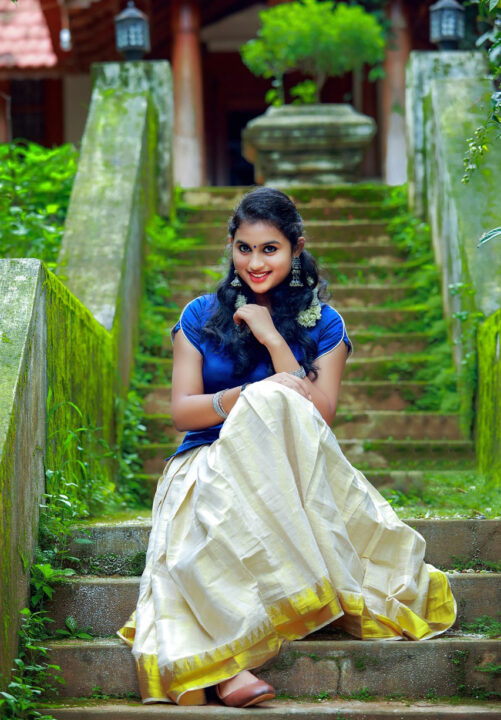 Actress Diya Rose in traditional Kerala wear