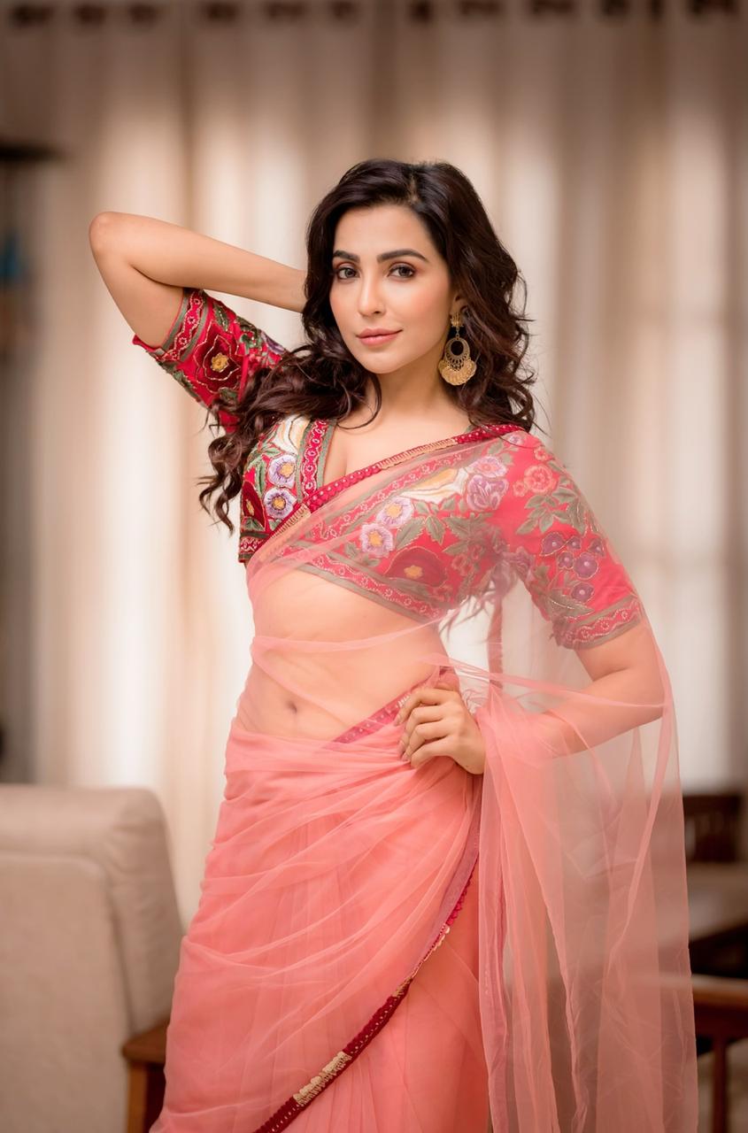 Parvati Nair Hot Pics In Pink Saree South Indian Actress