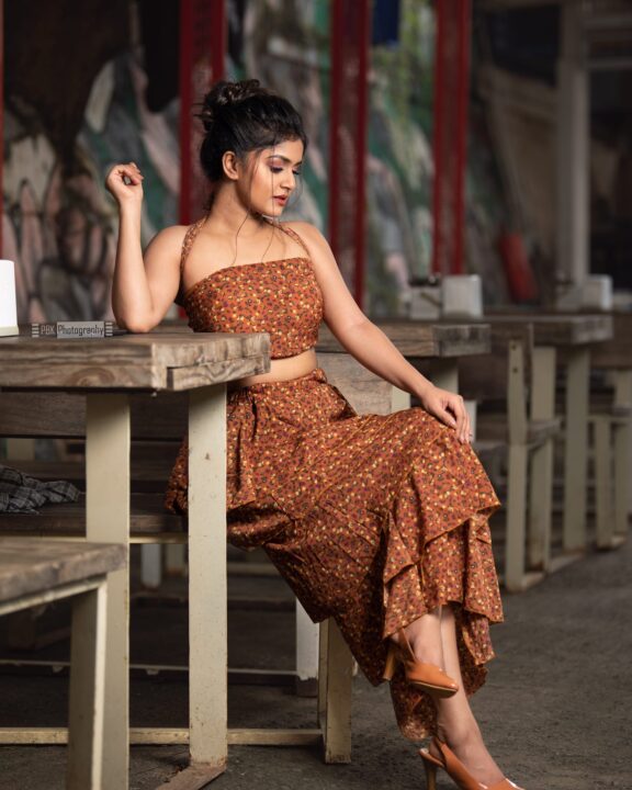 Sanjana Anand wearing Cord floral dress