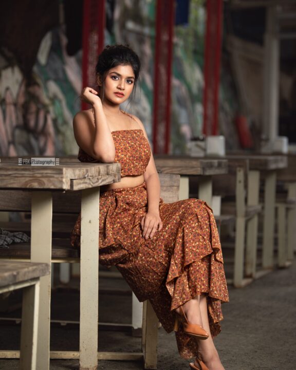 Sanjana Anand wearing Cord floral dress