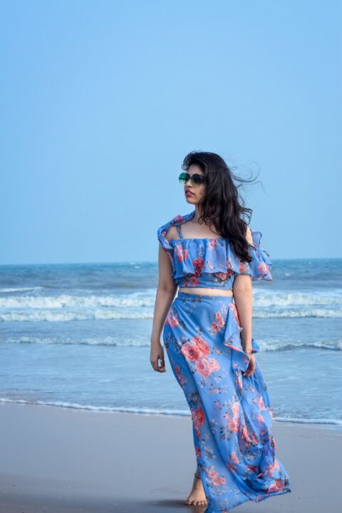 Bandhavi Sridhar photoshoot stills at the beach