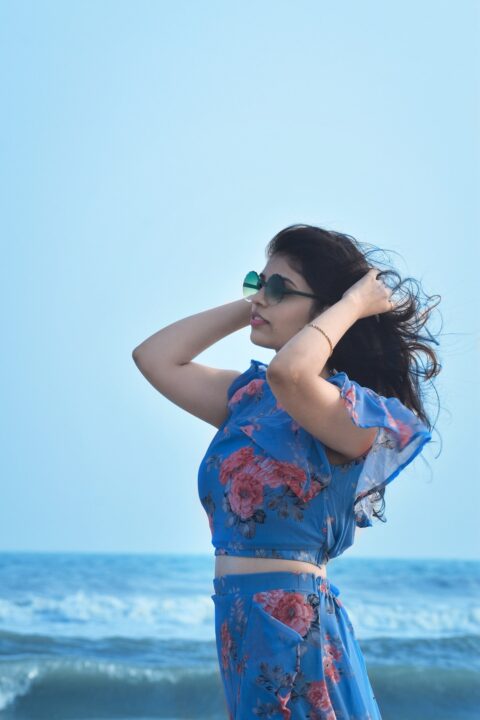 Bandhavi Sridhar photoshoot stills at the beach