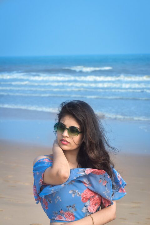 Bandhavi Sridhar photoshoot stills at the beach