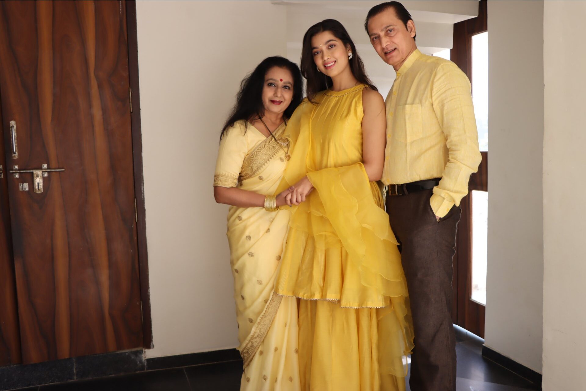 Digangana Suryavanshi in yellow outfit photos
