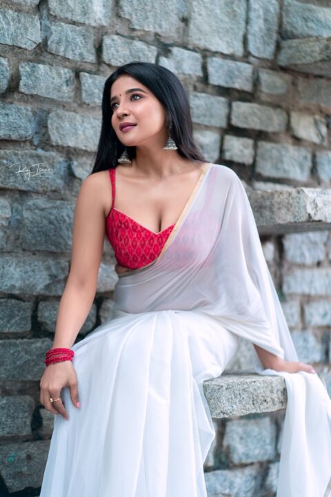 Sakshi Agarwal hot cleavage photos in saree