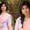 Srijita Ghosh in pink organza saree photos