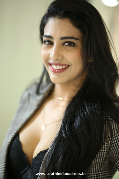 Daksha Nagarkar hot cleavage stills at Zombie Reddy Interview