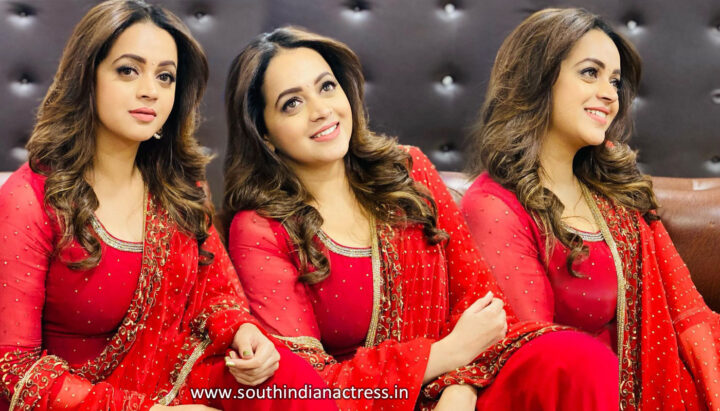 Bhavana Menon in red salwar photos