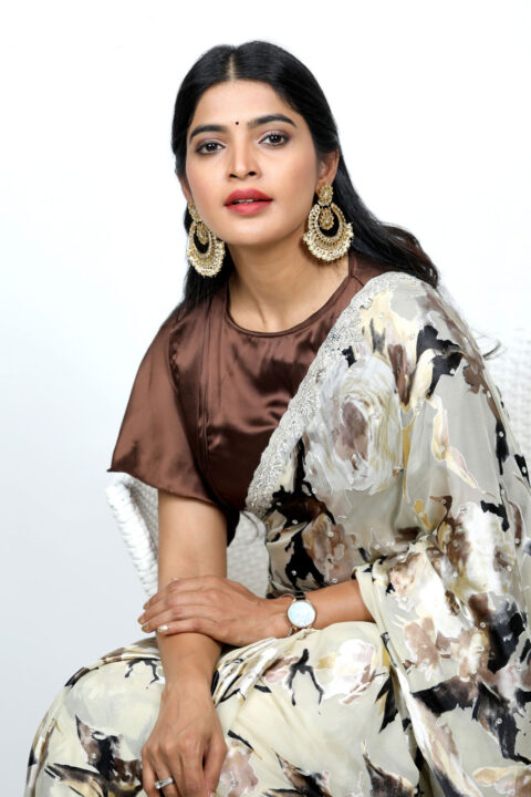 Sanchita Shetty in designer saree photoshoot
