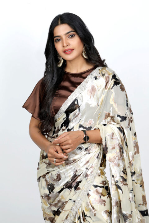 Sanchita Shetty in designer saree photoshoot