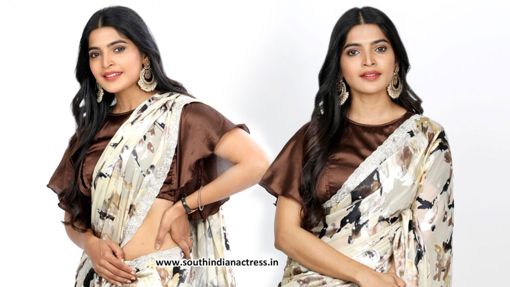 Sanchita Shetty in designer saree photoshoot