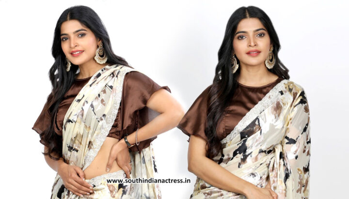 Sanchita Shetty in designer saree photoshoot