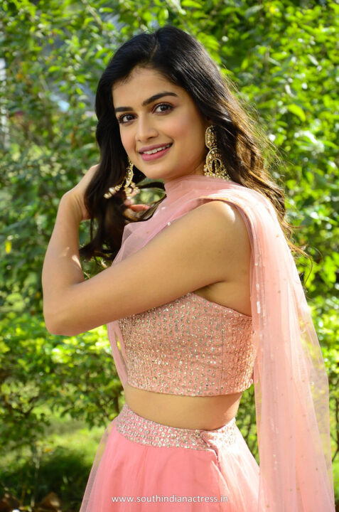 Hemal Ingle in pink lehenga at Power Play movie trailer launch