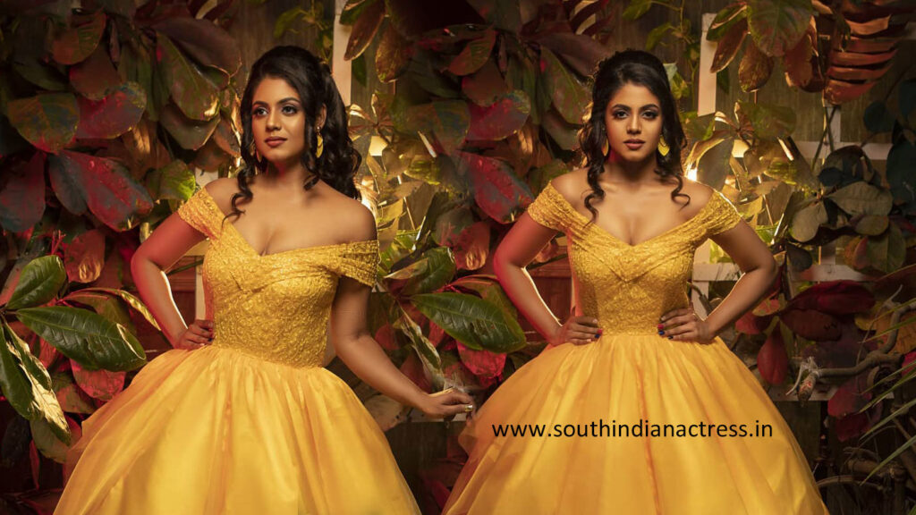 Ineya photoshoot stills in yellow gown