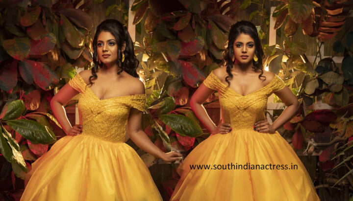 Ineya photoshoot stills in yellow gown