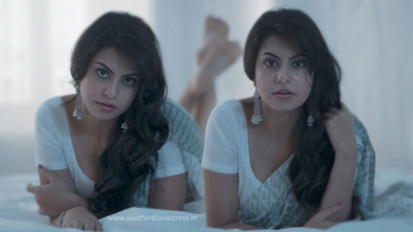 Sasha Singh in white saree photoshoot stills