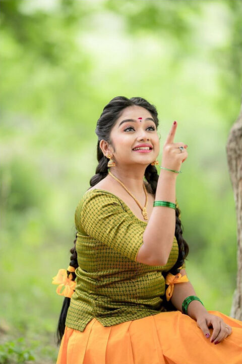 Preethi Sharma in traditional pavadai sattai