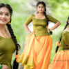 Preethi Sharma in traditional pavadai sattai