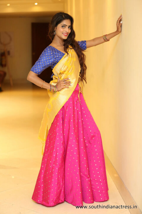 Sherry Agarwal in lehenga stills at The Haat Expo Launch