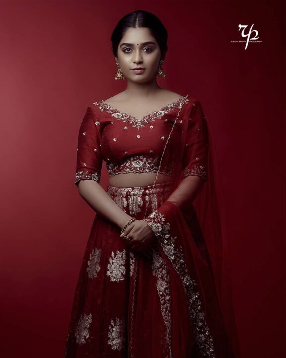 Gouri G Kishan in red lehenga photos