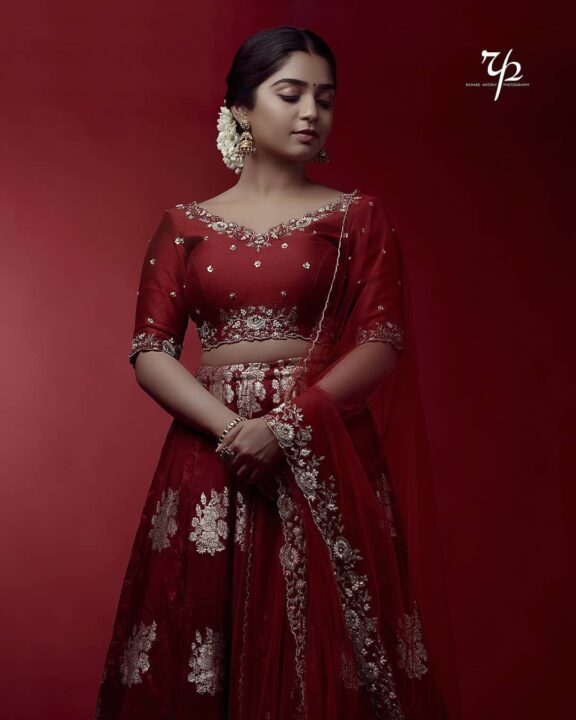 Gouri G Kishan in red lehenga photos