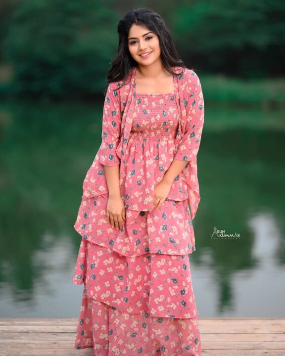 Megha Shetty beautiful stills in floral outfit