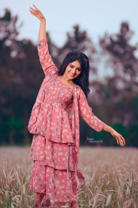 Megha Shetty beautiful stills in floral outfit