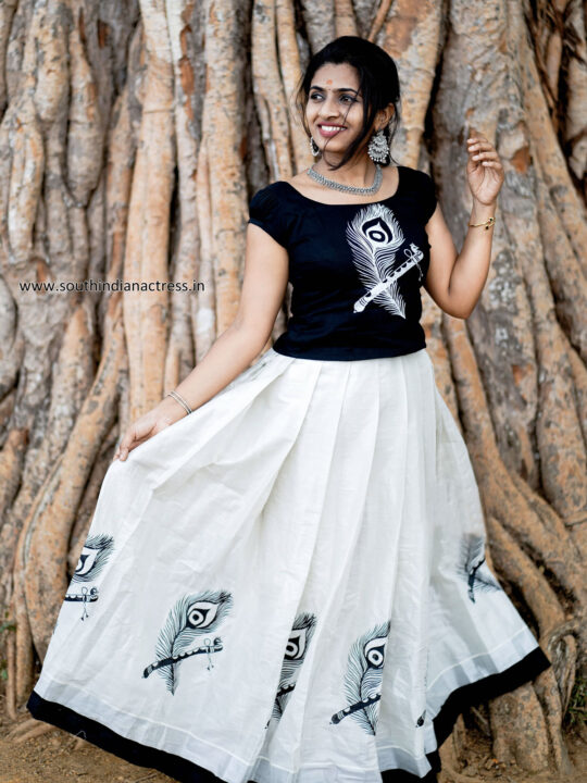 Kerala model Anjana Pallath stills in Kerala Pattupavada